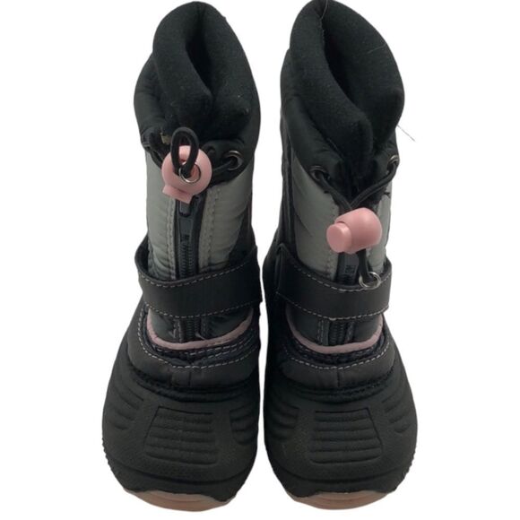 Buster Brown Chill Chasers Black Pink Little Girl’s Boots 7 - Picture 2 of 6